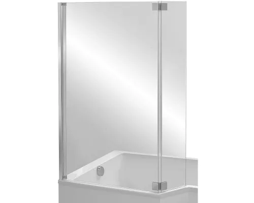 Купить Шторка на ванну Jacob Delafon Bain Douche Neo 112x140 E4930-GA профиль Хром стекло прозрачное в магазине сантехники Santeh-Crystal.ru