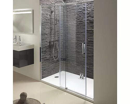 Приобрести Душевая дверь Jacob Delafon Contra 120 E22C120-GA профиль Хром стекло прозрачное в магазине сантехники Santeh-Crystal.ru