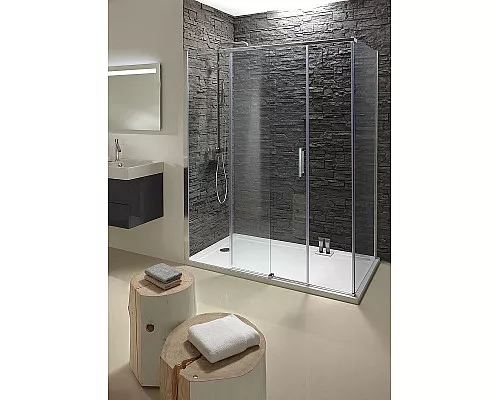 Приобрести Душевая дверь Jacob Delafon Contra 120 E22C120-GA профиль Хром стекло прозрачное в магазине сантехники Santeh-Crystal.ru