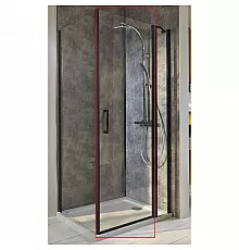 Душевая дверь Jacob Delafon Contra Black 90 E22T91-BL профиль Черный стекло прозрачное