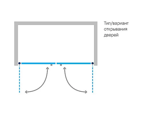 Заказать Душевая дверь Koller Pool Neon 90 ND90C профиль Хром стекло прозрачное в магазине сантехники Santeh-Crystal.ru