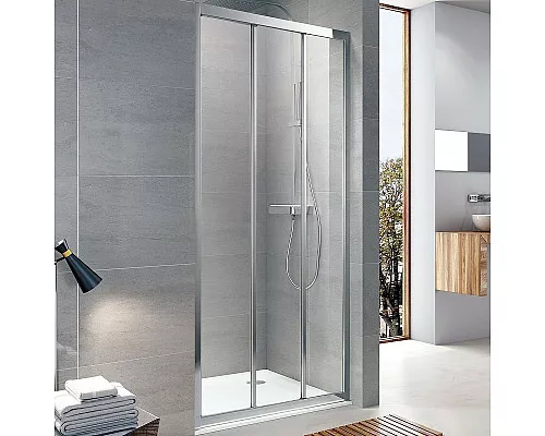 Приобрести Душевая дверь Koller Pool Trend 90 TT90C профиль Хром стекло прозрачное в магазине сантехники Santeh-Crystal.ru