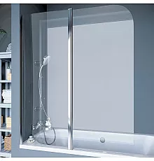 Шторка на ванну Koller Pool Waterfall Line 115 QP95 L профиль Хром стекло рифленое