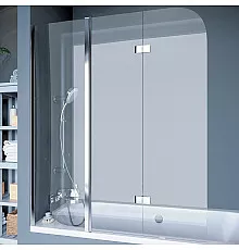 Шторка на ванну Koller Pool Waterfall Line 150 QP96 L профиль Хром стекло рифленое