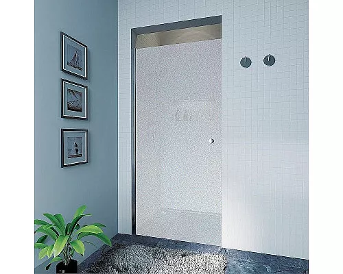 Купить Душевая дверь Koller Pool Waterfall Line 80 QP10 профиль Хром стекло рифленое в магазине сантехники Santeh-Crystal.ru