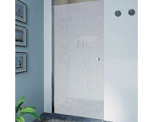 Купить Душевая дверь Koller Pool Waterfall Line 80 QP10 профиль Хром стекло рифленое в магазине сантехники Santeh-Crystal.ru