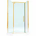 Душевой уголок Migliore Diadema Penta 100x100 24174 профиль Золото стекло прозрачное
