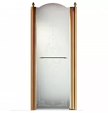 Душевая дверь Migliore Diadema 90 R 22719 профиль Бронза стекло прозрачное с декором