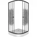 Душевой уголок Niagara Eco 80х80 NG-003-14 Black профиль Черный стекло с рисунком