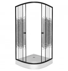 Душевой уголок Niagara Eco 80х80 NG-003-14 Black профиль Черный стекло с рисунком