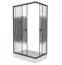 Душевой уголок Niagara Eco 120х80 NG-012-14Q Black профиль Черный стекло с рисунком