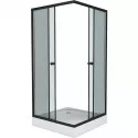 Душевой уголок Niagara Eco 100х100 NG-010-14QT профиль Черный стекло тонированное
