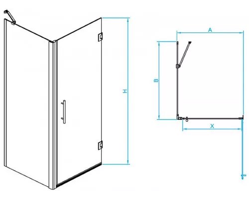 Приобрести Душевой уголок RGW Hotel HO-045-1B 80х80 3506045188-014 профиль Черный стекло прозрачное в магазине сантехники Santeh-Crystal.ru