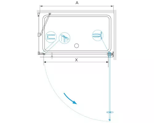 Приобрести Душевой уголок RGW Hotel HO-045-1B 80х80 3506045188-014 профиль Черный стекло прозрачное в магазине сантехники Santeh-Crystal.ru