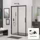 Купить Душевой уголок RGW Leipzig LE-41B 180х100 34124108-014 профиль Черный стекло прозрачное в магазине сантехники Santeh-Crystal.ru