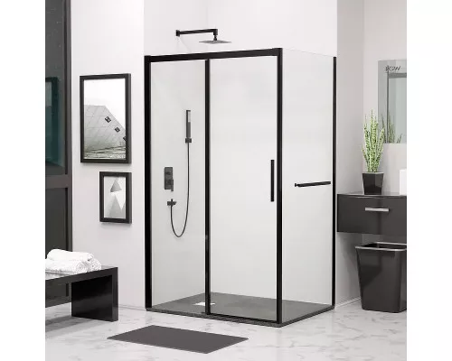 Заказать Душевой уголок RGW Leipzig LE-41-1B 170х100 341241170-014 профиль Черный стекло прозрачное в магазине сантехники Santeh-Crystal.ru