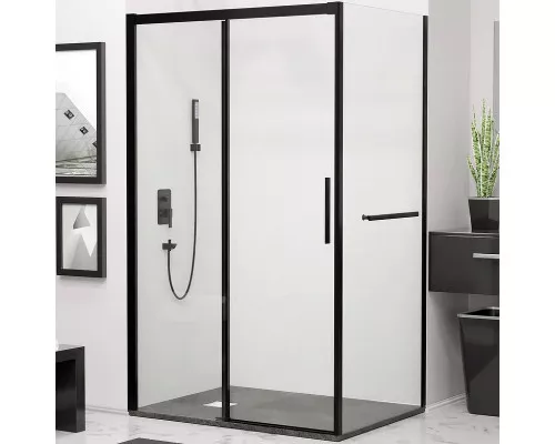 Приобрести Душевой уголок RGW Leipzig LE-41-1B 100х90 341241109-014 профиль Черный стекло прозрачное в магазине сантехники Santeh-Crystal.ru