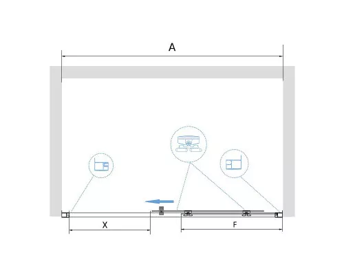 Приобрести Душевая дверь RGW Passage PA-14 100 41081410-51 профиль Хром стекло шиншилла в магазине сантехники Santeh-Crystal.ru