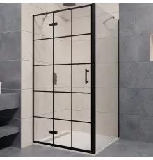 Душевой уголок RGW Passage PA-77B L 100x90 41087709-084L профиль Черный стекло прозрачное