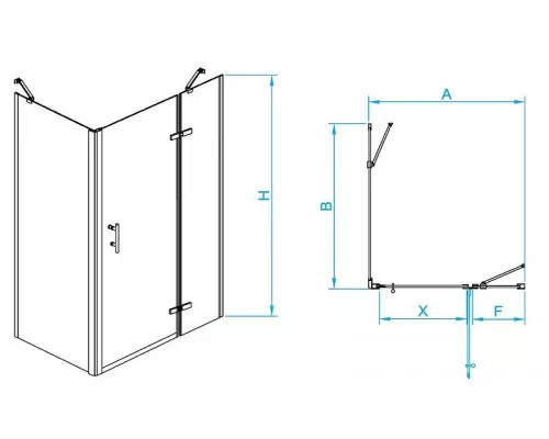 Заказать Душевой уголок RGW Passage PA-77B R 120x70 41087727-084R профиль Черный стекло прозрачное в магазине сантехники Santeh-Crystal.ru