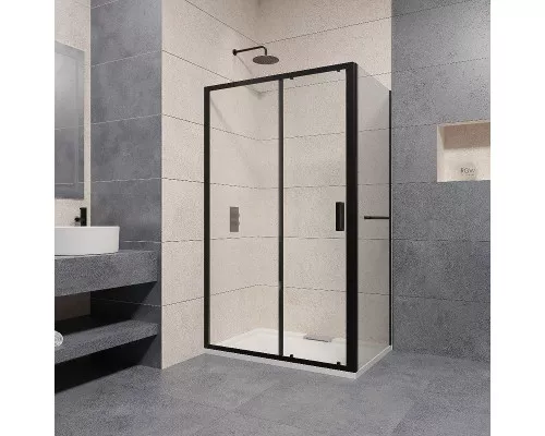 Купить Душевой уголок RGW Passage PA-76-1B 150x80 350876158-14 профиль Черный стекло прозрачное в магазине сантехники Santeh-Crystal.ru
