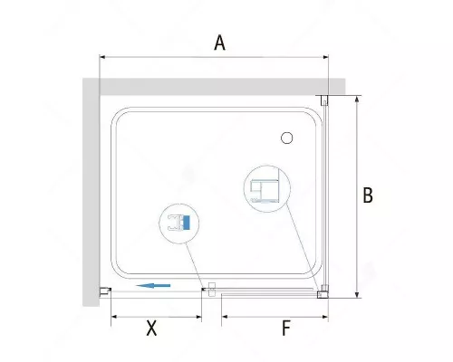 Купить Душевой уголок RGW Passage PA-76-1B 150x80 350876158-14 профиль Черный стекло прозрачное в магазине сантехники Santeh-Crystal.ru