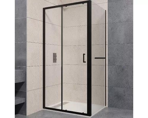 Купить Душевой уголок RGW Passage PA-74-1B 130x90 4108741139-14 профиль Черный стекло прозрачное в магазине сантехники Santeh-Crystal.ru