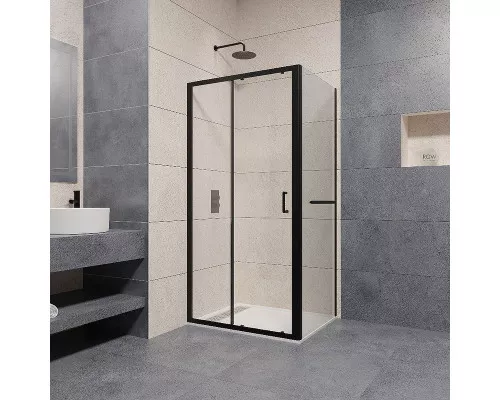 Купить Душевой уголок RGW Passage PA-74-1B 130x90 4108741139-14 профиль Черный стекло прозрачное в магазине сантехники Santeh-Crystal.ru