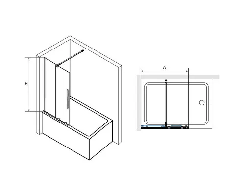 Купить Шторка на ванну RGW Screens SC-47 120x150 41114712-11 профиль Хром стекло прозрачное в магазине сантехники Santeh-Crystal.ru