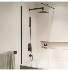 Шторка на ванну RGW Screens SC-050B 60x150 351105006-14 профиль Черный стекло прозрачное