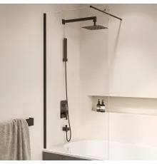 Шторка на ванну RGW Screens SC-050B 70x150 351105007-14 профиль Черный стекло прозрачное