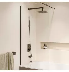 Шторка на ванну RGW Screens SC-051B 80х150 351105108-14 профиль Черный стекло прозрачное