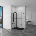 Душевая перегородка RGW Walk In WA-11-B 90 профиль Черный стекло прозрачное