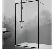 Душевая перегородка RGW Walk In WA-012B 90 35101290-84 профиль Черный стекло прозрачное