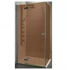 Душевой уголок Radaway Almatea KDJ 100x90 L 32143-01-08NL профиль Хром стекло коричневое