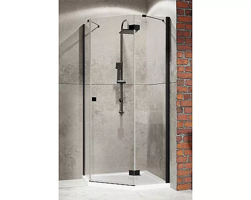 Приобрести Душевая дверь Radaway Essenza New PTJ 60 L 385010-54-01L профиль Черный стекло прозрачное в магазине сантехники Santeh-Crystal.ru