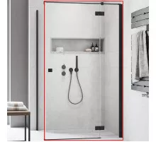 Душевая дверь Radaway Essenza New KDJ 120 R 385042-54-01R профиль Черный стекло прозрачное