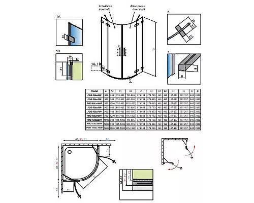 Заказать Душевая дверь Radaway Euphoria PDD 80 L 383002-01L профиль Хром стекло прозрачное в магазине сантехники Santeh-Crystal.ru