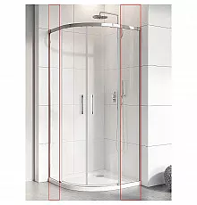 Душевая стенка Radaway Idea PDD 90Lх90R 387140-01-01 боковая профиль Хром стекло прозрачное