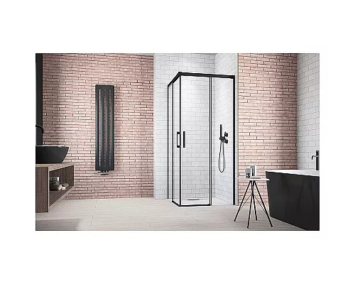 Купить Душевая дверь Radaway Idea Black KDD 80 R 387061-54-01R профиль Черный стекло прозрачное в магазине сантехники Santeh-Crystal.ru