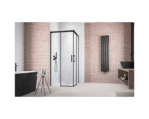 Заказать Душевая дверь Radaway Idea Black KDJ 110 L 387041-54-01L профиль Черный стекло прозрачное в магазине сантехники Santeh-Crystal.ru