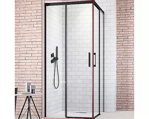 Заказать Душевая дверь Radaway Idea Black KDJ 110 L 387041-54-01L профиль Черный стекло прозрачное в магазине сантехники Santeh-Crystal.ru