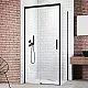 Купить Душевая дверь Radaway Idea Black KDJ 130 L 387043-54-01L профиль Черный стекло прозрачное в магазине сантехники Santeh-Crystal.ru