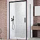 Купить Душевая дверь Radaway Idea Black KDJ 130 L 387043-54-01L профиль Черный стекло прозрачное в магазине сантехники Santeh-Crystal.ru