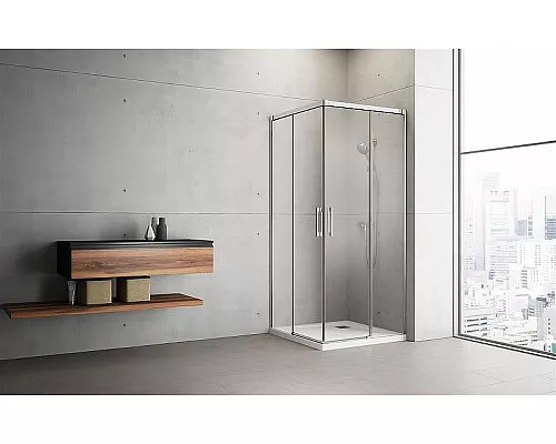 Приобрести Душевая дверь Radaway Idea KDD 100 R 387062-01-01R профиль Хром стекло прозрачное в магазине сантехники Santeh-Crystal.ru