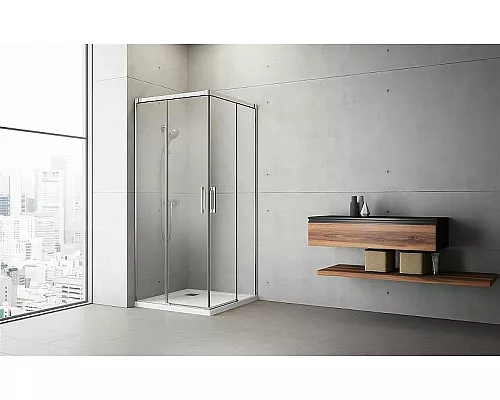 Приобрести Душевая дверь Radaway Idea KDD 100 L 387062-01-01L профиль Хром стекло прозрачное в магазине сантехники Santeh-Crystal.ru