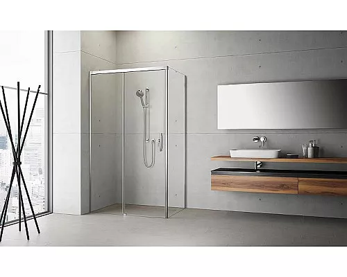 Заказать Душевая дверь Radaway Idea KDJ 120 L 387042-01-01L профиль Хром стекло прозрачное в магазине сантехники Santeh-Crystal.ru