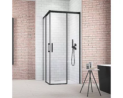 Заказать Душевая дверь Radaway Idea Black KDJ 110 R 387041-54-01R профиль Черный стекло прозрачное в магазине сантехники Santeh-Crystal.ru