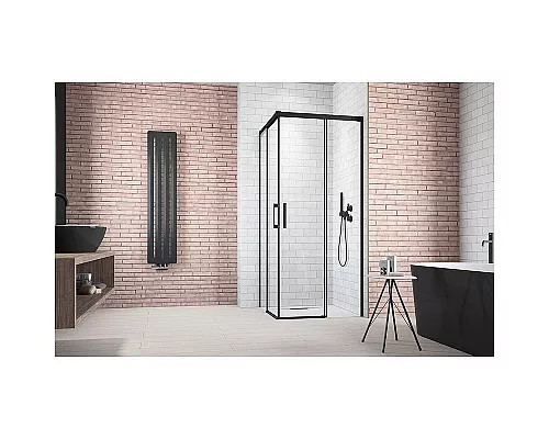 Заказать Душевая дверь Radaway Idea Black KDJ 110 R 387041-54-01R профиль Черный стекло прозрачное в магазине сантехники Santeh-Crystal.ru