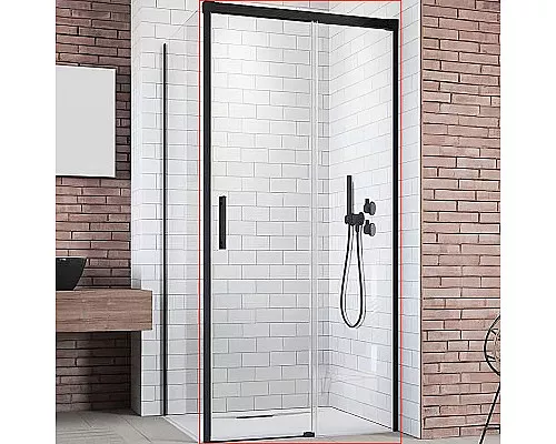 Приобрести Душевая дверь Radaway Idea Black KDJ 120 R 387042-54-01R профиль Черный стекло прозрачное в магазине сантехники Santeh-Crystal.ru